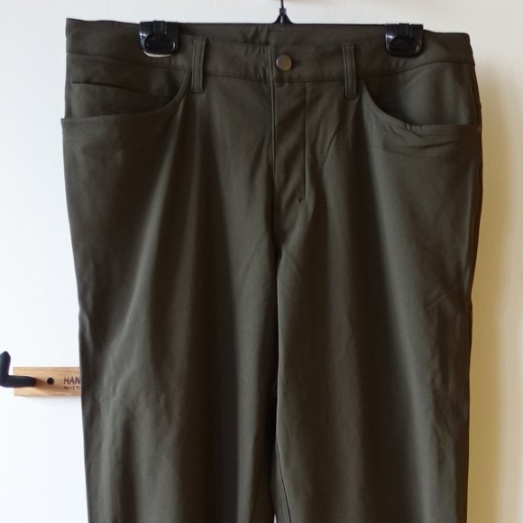 Lululemon Warpstreme ABC Pant Classic 37"L inseam Tall Size 34 Dark Olive - Picture 1 of 12